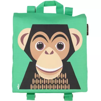 Sac à dos vert Chimpanzé de la marque éthique Coq en Pâte