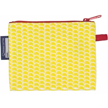 Porte-monnaie jaune enfant en coton bio poulpe