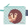 Porte-monnaie bleu clair coton bio pangolin