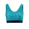 Brassière sport bleu water en coton biologique