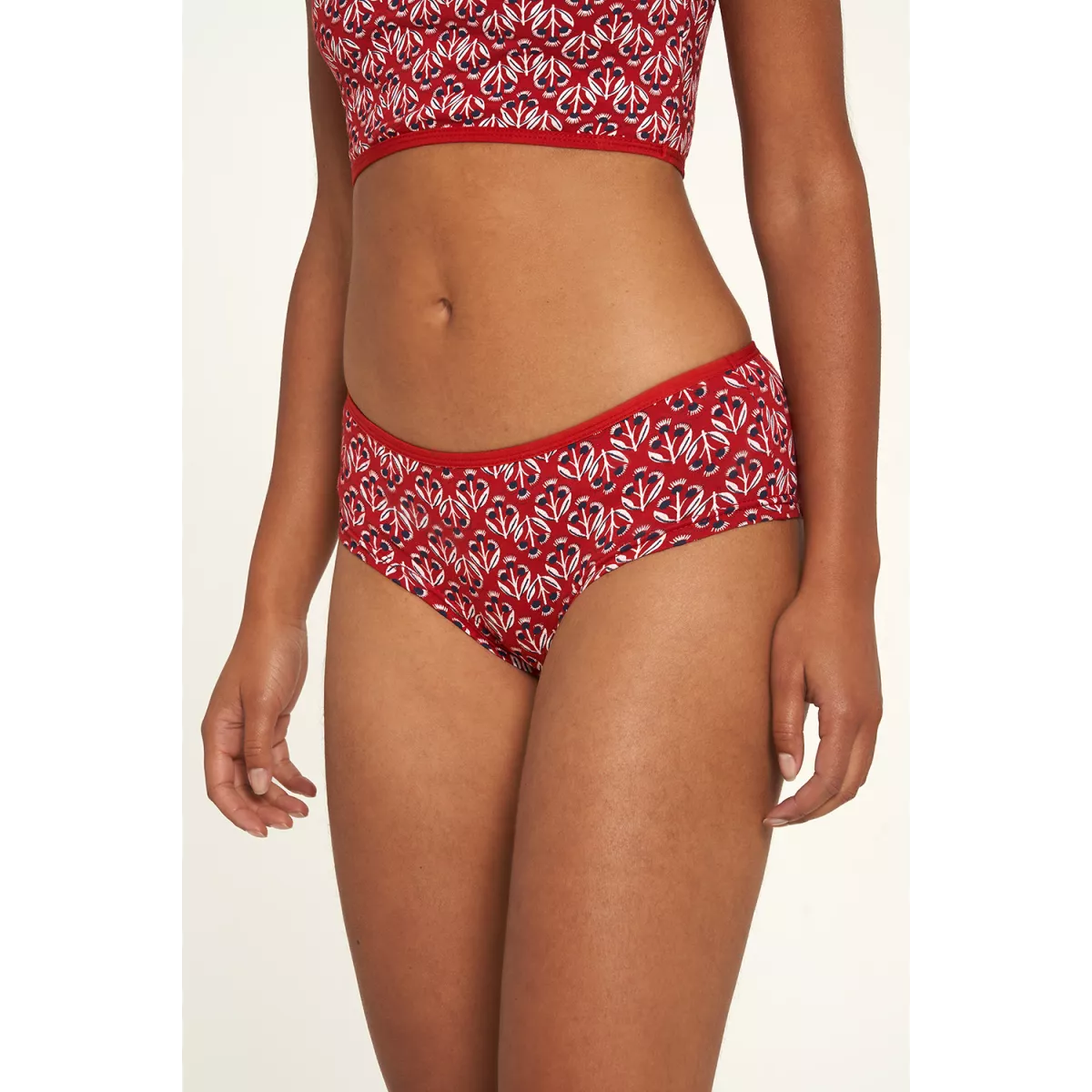 Culotte rouge imprimée de chardon de la marque Tranquillo