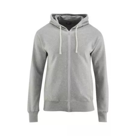 Veste à capuche 100% coton bio bleu, gris, verte ou noir