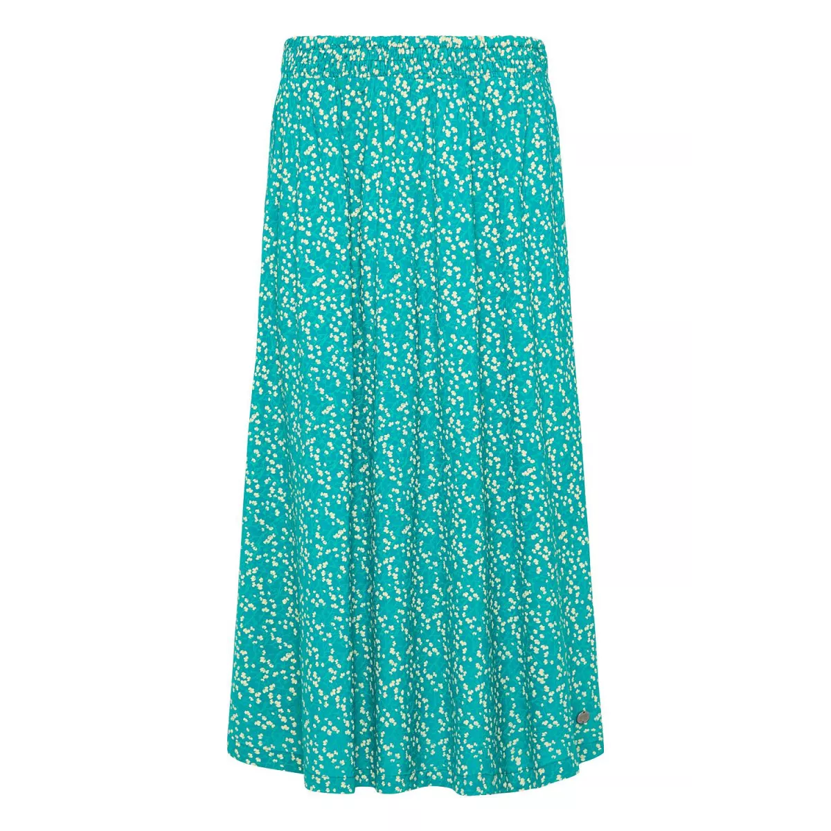 Jupe en EcoVero, à motifs pétales, bleu clair, GOTS