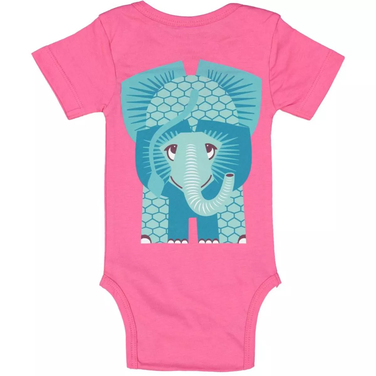 Body bio manches courtes bleu ou rose éléphant