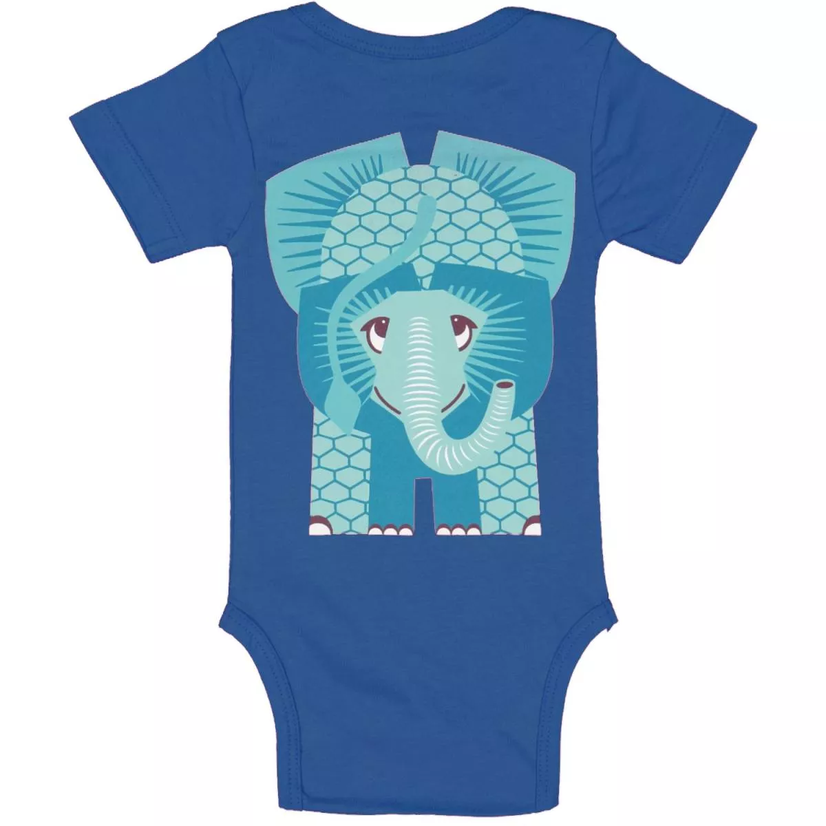 Body bio manches courtes bleu ou rose éléphant