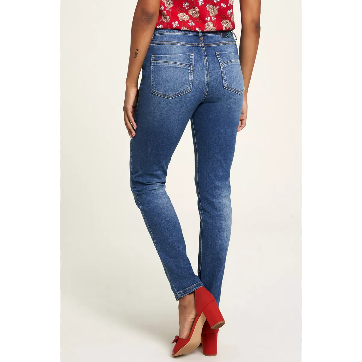 Jean Denim Stretch en coton bio, bleu, GOTS