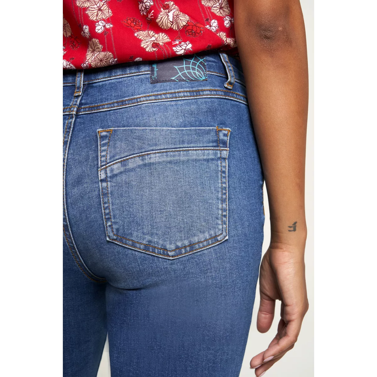 Jean Denim Stretch en coton bio, bleu, GOTS