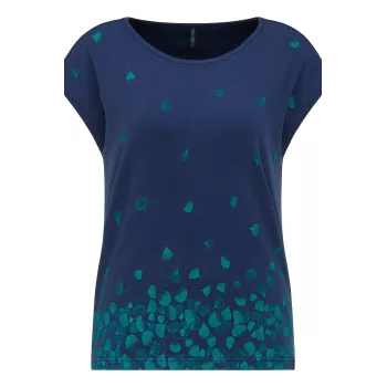 Chemise bio avec imprimé floral bleu