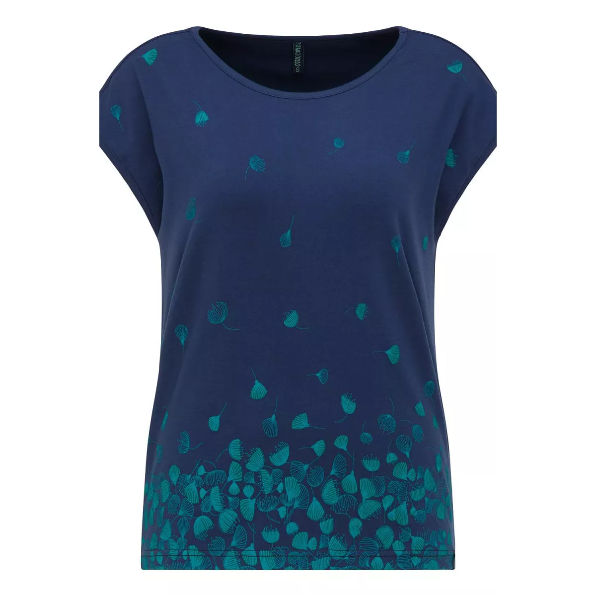 Chemise bio avec imprimé floral bleu