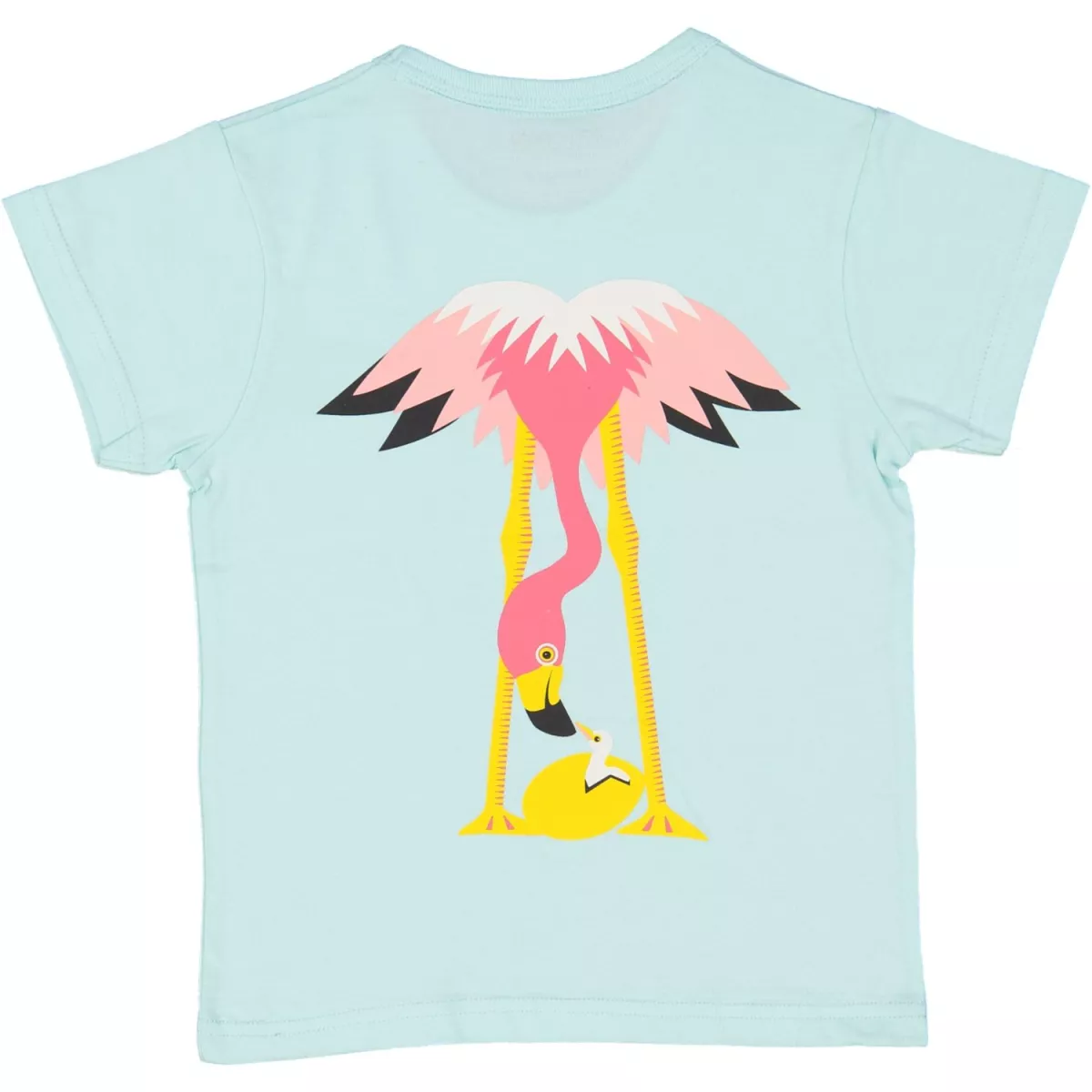 T-Shirt Coton Bio Bleu Flamant
