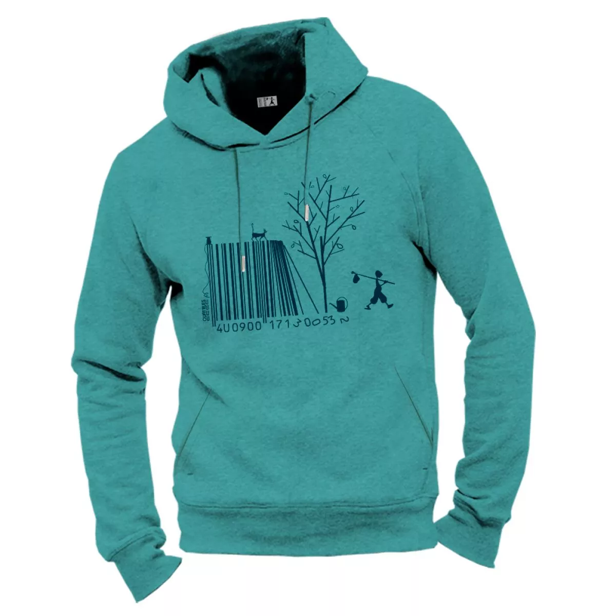 Sweat en coton bio Code Bar(b)re