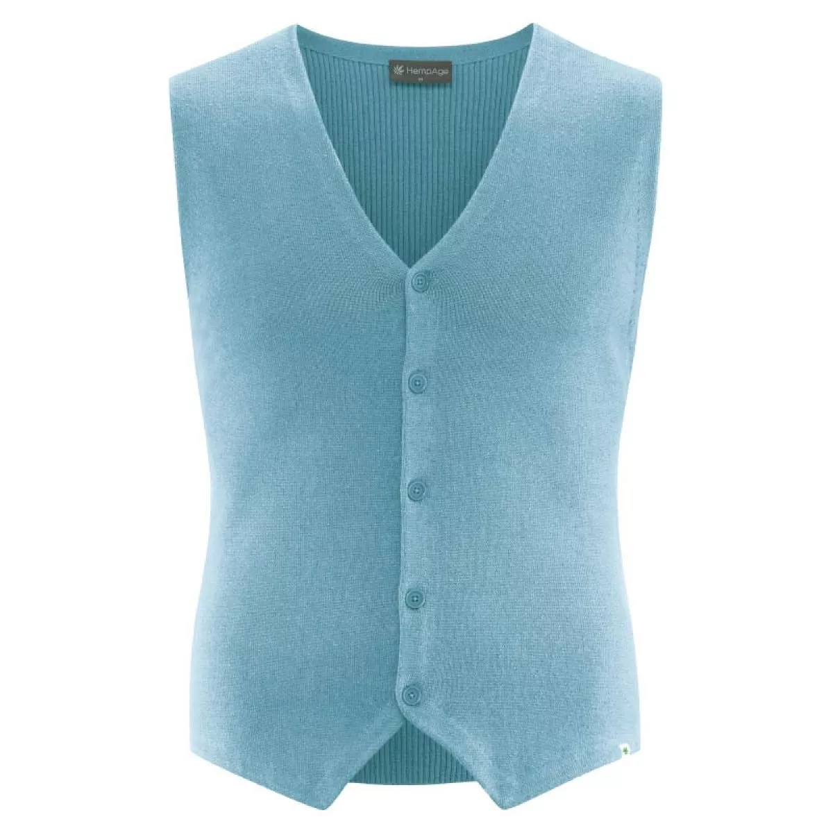 Gilet de costume chanvre coton bio bleu clair