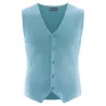 Gilet de costume chanvre coton bio bleu clair