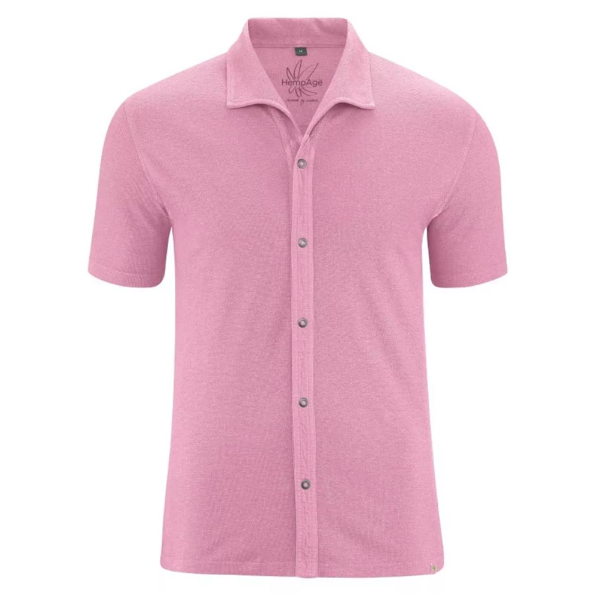 Chemise jersey en coton bio et chanvre Rose