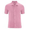 Chemise jersey en coton bio et chanvre Rose