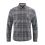 Chemise à carreaux couleur grise contrastée coton bio et chanvre