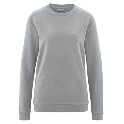 Sweat shirt unisexe gris clair en chanvre et coton bio