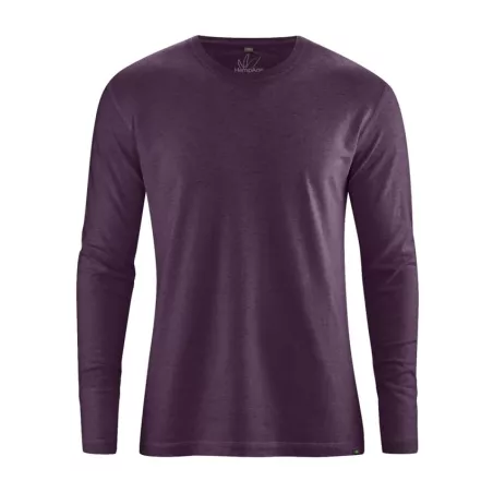 T shirt basique manches longues, chanvre et coton biologique