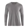 T shirt basique manches longues taupe, chanvre et coton biologique 