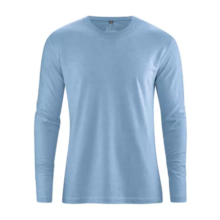 T shirt basique manches longues, chanvre et coton biologique