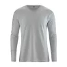 T shirt basique manches longues taupe, chanvre et coton biologique 