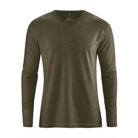 T shirt basique manches longues, chanvre et coton biologique