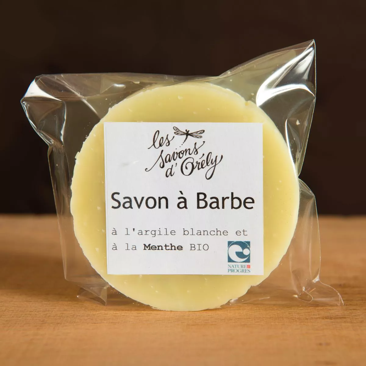 Savon de rasage bio, 80grs, à la menthe