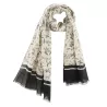 Foulard en lin bio imprimé fleurs sauvages