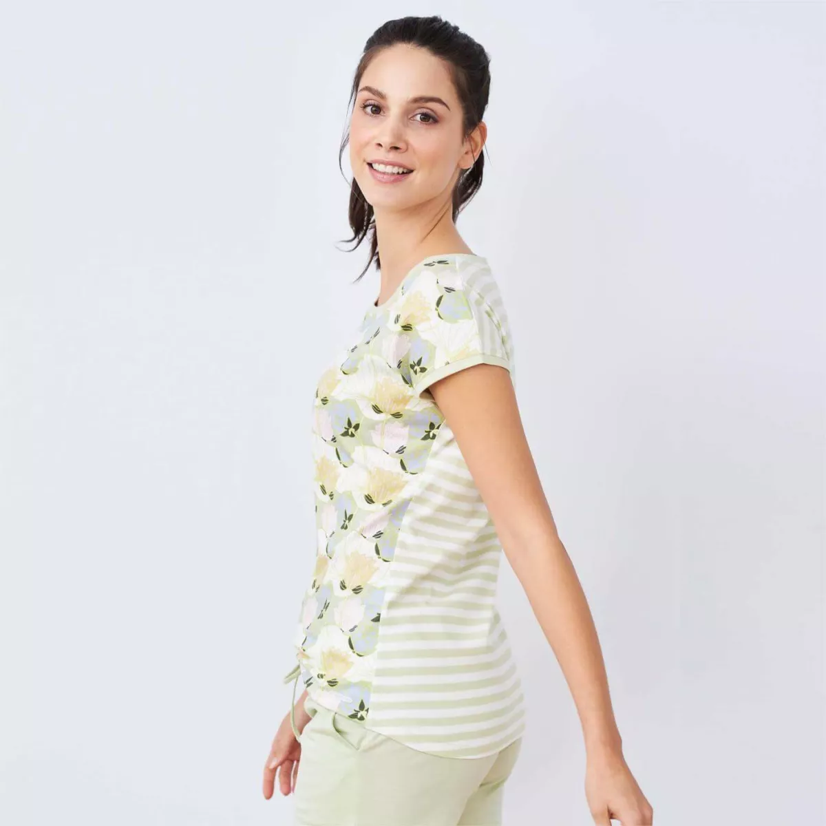 Haut de pyjama coton bio vert pastel