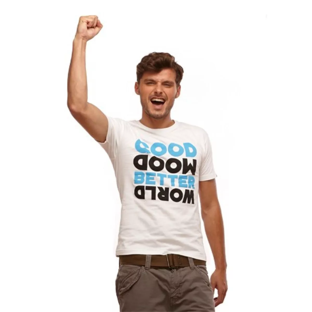 T-shirt Good mood blanc