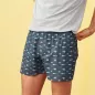 Lot de 2 Boxers bleu et rayures coton bio Lot de 2 Boxers bleu et rayures coton bio