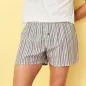 Lot de 2 Boxers bleu et rayures coton bio Lot de 2 Boxers bleu et rayures coton bio