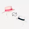 chapeau anti-uv kapel panama pink retournable