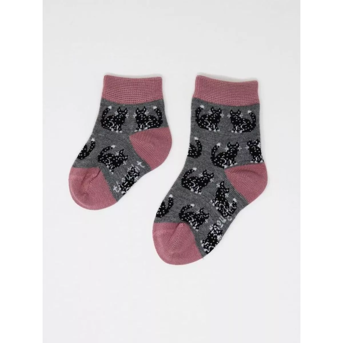Coffret cadeau de 4 paires de chaussettes chat pour bébé en coton biologique et bambou