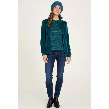 Veste zippée coton bio avec fermeture éclair
