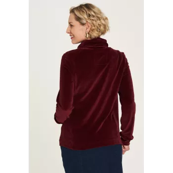 Veste zippée col haut, en coton bio, couleur unie, GOTS