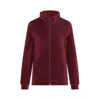 Veste zippée col haut, en coton bio, couleur unie, GOTS Veste zippée col haut, en coton bio, couleur unie, GOTS