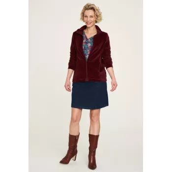Veste zippée col haut, en coton bio, couleur unie, GOTS Veste zippée col haut, en coton bio, couleur unie, GOTS