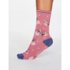 Chaussettes femme bambou vélos et pois