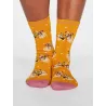 Chaussettes femme bambou vélos et pois