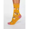 Chaussettes femme bambou vélos et pois