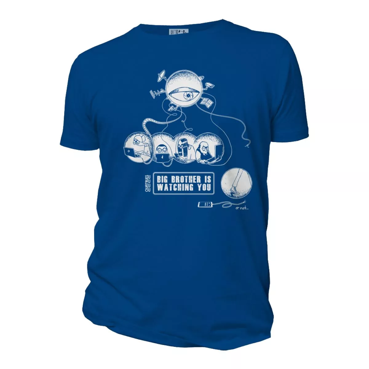 Tee-shirt bleu roi coton bio Big Brother