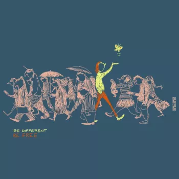 T-shirt "BE DIFFERENT" manches courtes, 100% coton bio