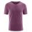T-shirt violet chanvre manches courtes col V 