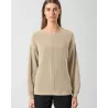 Pull femme en chanvre et coton bio col V indémodable