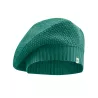 Beret couleur vert jungle tricoté en chanvre et coton bio