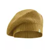 Beret couleur ocre tricoté en chanvre et coton bio