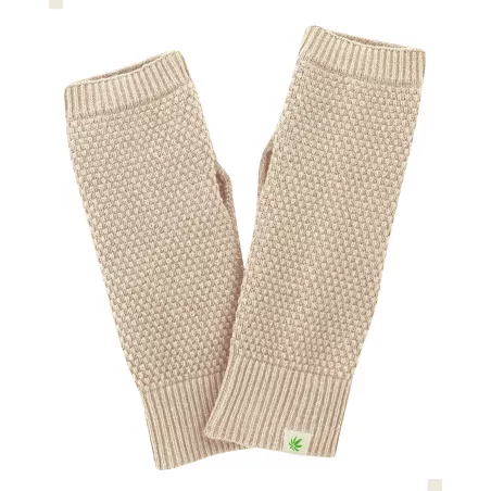Gants tricotés chanvre et coton bio