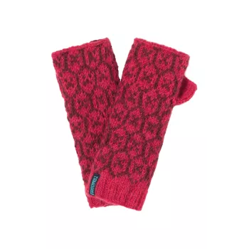 Mitaines, chauffe mains en laine rouge
