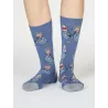 Chaussettes femme bambou vélos et pois